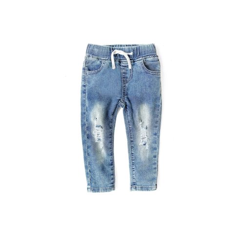 Light Wash Distressed Denim
