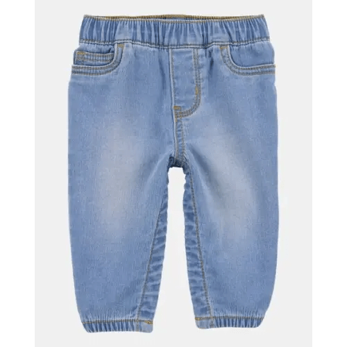 Baby Boy Medium Wash Pull-On Jeans With Snap Leg Closures - OshKosh B'gosh | Carter's