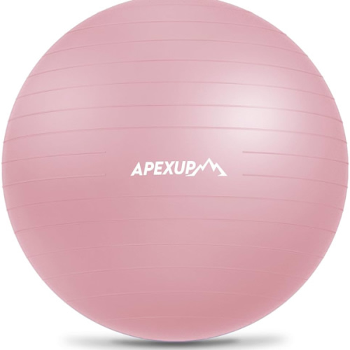 Amazon.com: APEXUP Yoga Ball Exercise Ball, Anti Slip Stability Ball Chair, Heavy Duty Large Gym Ball for Fitness, Balance, Core Workout and Physical Therapy (L (23"~26") 65cm, Black) : Sports & Outdoors