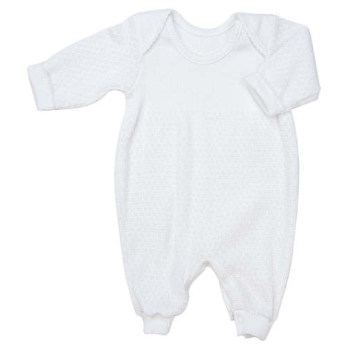 Paty Knit Overlap Shoulder Romper - 3 Month