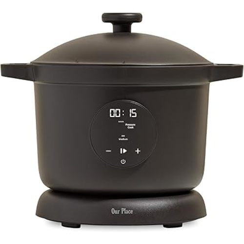 Our Place Dream Cooker | 6 Qt Ceramic Nonstick Multicooker & Pressure Cooker with Touchscreen Controls & Auto Steam Release | 4 Modes: Pressure Cook, Sauté/Sear, Slow Cook & Warm | Char
