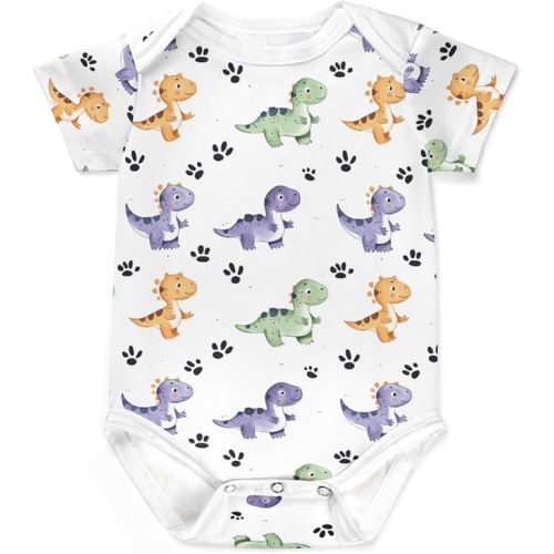 Watercolor Garbage Truck Bin Green Baby Bodysuits Trash Trucks Recycling Car Earth One-Piece