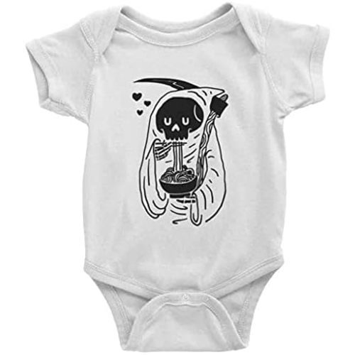 Skull Love Food Cute Bodysuit Girl boy Infant Toddler Baby Clothes Creeper