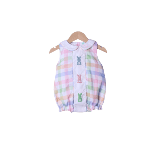 French Knot Pastel Peeps Buffalo Check Bubble