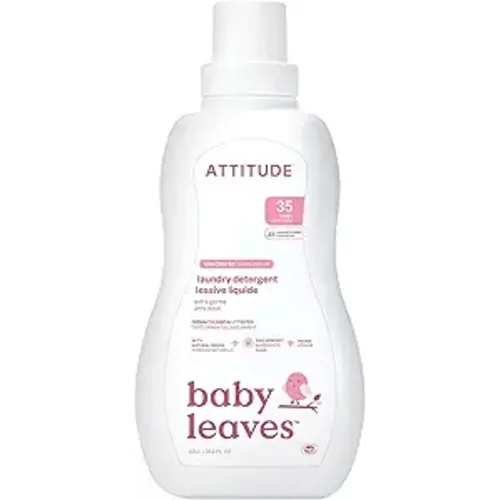 ATTITUDE Baby Laundry Detergent, EWG Verified, Plant and Mineral-Based Formula, HE Compatible, Vegan Household Products, Unscented, 35 Loads, 35.5 Fl Oz