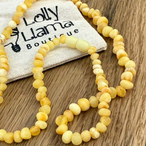 Cognac Raw Amber Child Necklace