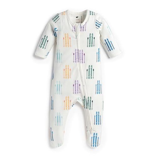 monica + andy Double Zipper One Piece, 100% Organic Baby Clothes for Girls & Boys, Unisex, Preemie, Newborn & Infant Sizes