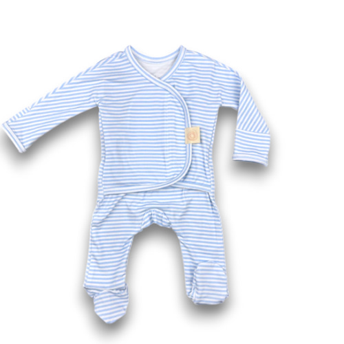 Heart2Heart Skin-to-Skin Onesie Blue/White Stripe – A Newborn Nest