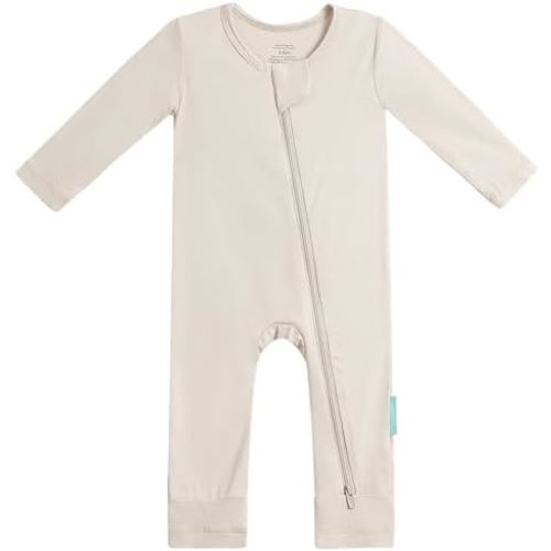 PurComfy Baby Long Sleeve Romper Jumpsuit, Premium Soft Rayon One Piece Pajamas Boy Girl 2-Way Zipper Coverall Sleeper