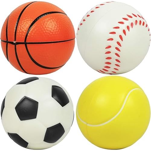 Kiddie Play Set of 4 Foam Balls for Toddlers 4" Soft Soccer Ball for Kids