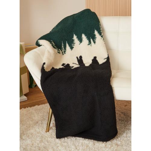 The Lord of The Rings Fellowship Mountain Silhouette Sherpa Throw - BoxLunch Exclusive
