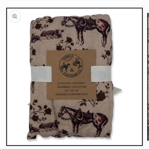 Prairie Rose Bamboo Muslin Crib Sheet – Cowkid Clothing Company