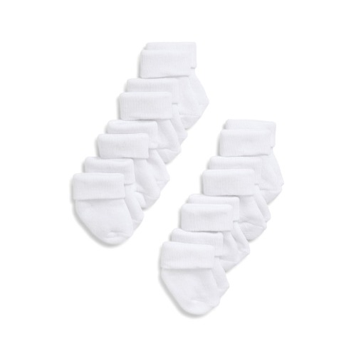 8-Pack Cuffed Crew Socks, 0-6M