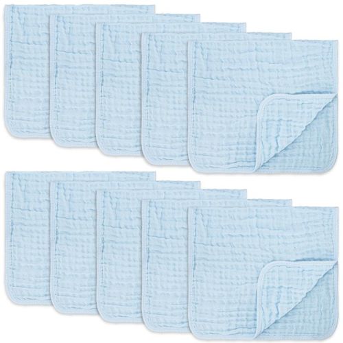 Muslin Burp Cloths Large 100% Cotton Hand Washcloths 6 Layers Extra Absorbent and Soft by Comfy Cubs