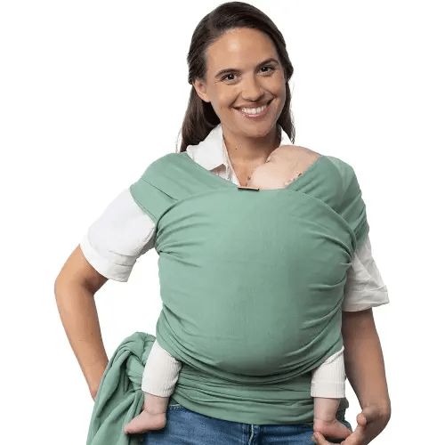 Boba Baby Wrap Carrier Newborn to Toddler - Stretchy Baby Wraps Carrier - Baby Sling - Hands-Free Baby Carrier Wrap - Baby Carrier Sling - Baby Carrier Newborn to Toddler 7-35 lbs (Sage Green)