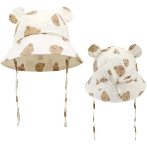 Dalrosia Baby Sun Hat UPF 50+ Sun Protection Baby Bucket Hat Summer Beach Hats with Wide Brim for Boys & Girls