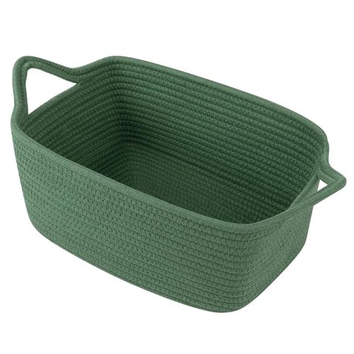 OIAHOMY Cute Woven Basket with Gift Bags and Ribbons, Gift Basket Empty for Baby Showers Birthday, Nursery Bin with Handles for Baby Room Living Room, Pet Toy Bins for Toy Organizer - Olive Green
