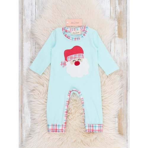 Santa’s Little Helper Embroidered Romper