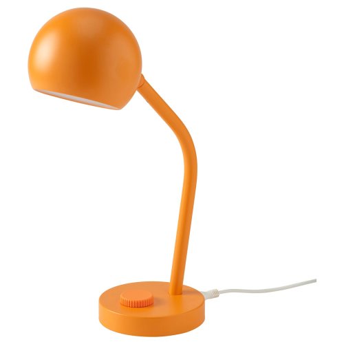 KORVSNÖRE LED desk lamp - dimmable/orange
