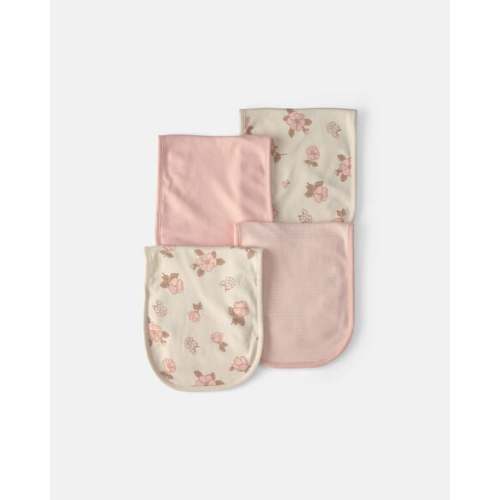 Baby Girl 4-Pack Floral Burp Cloths | Carter's