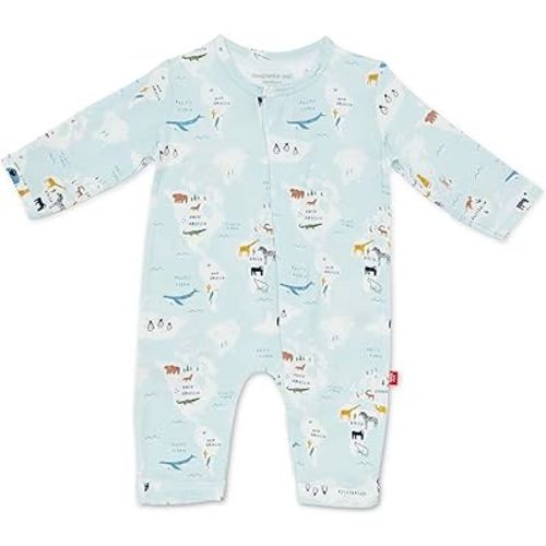 Magnetic Me Easy-Close Modal Coverall Jumpsuit Sea The World Newborn