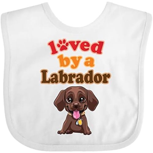 inktastic Labrador Chocolate Lab Baby Bib