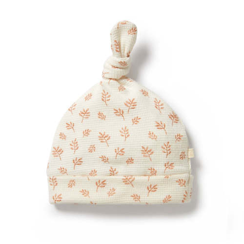 Winter Bloom Organic Waffle Knot Hat