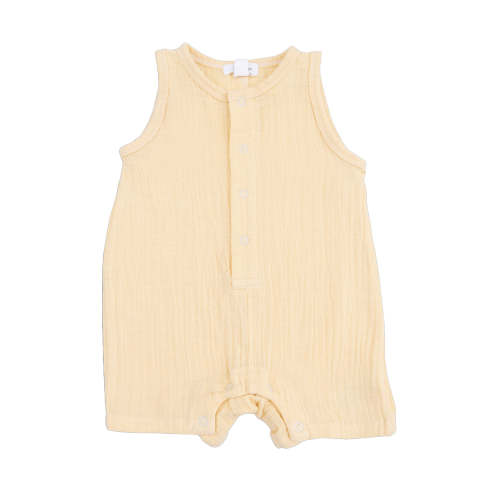 Sleeveless Shortie Romper, Italian Straw