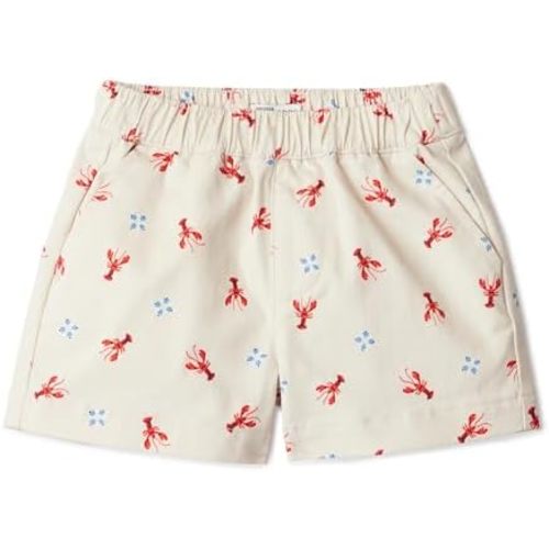 Amazon Essentials x Sofia Grainge Unisex Babies, Toddlers and Kids' Pull-on Cotton Twill Shorts