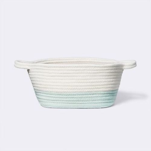 Square Coiled Rope Bin with Color Band - Cloud Island™