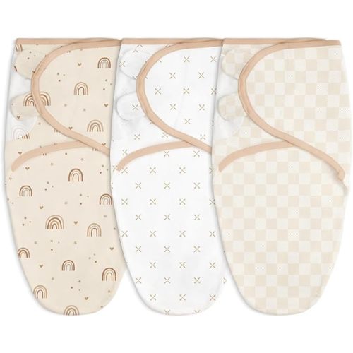 Baby Swaddle Blanket, 0-3 Months, Cotton Arm-in Sleep Sack, Wearable Blankets Wrap for Newborn Infant
