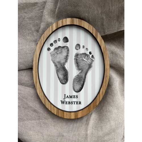 Baby announcement, Baby plaque, Baby name, Nursery Decor, Baby footprint, Baby print, Nursery, Baby gift, New parents, Baby Keepsake