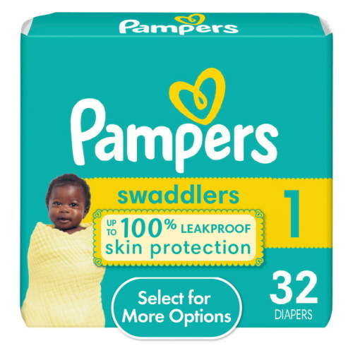 Pampers Swaddlers Diapers Size 1, 32 Count (Select for More Options)