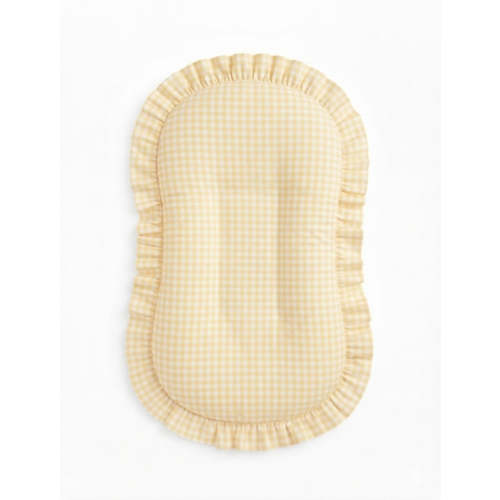 Yellow Gingham Ruffle Baby Lounger Cover