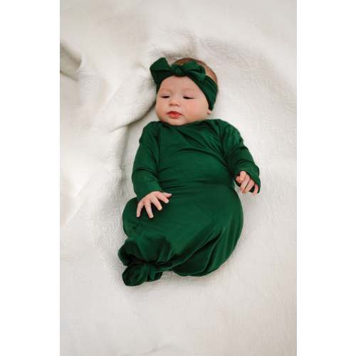 Baby Knot Gown Set: Emerald – Lila