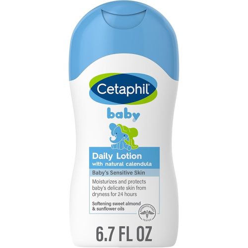 Cetaphil Baby Daily Lotion with Organic Calendula, Hypoallergenic, Sweet Almond & Sunflower Oils,6.7 Fl. Oz (Packaging May Vary)