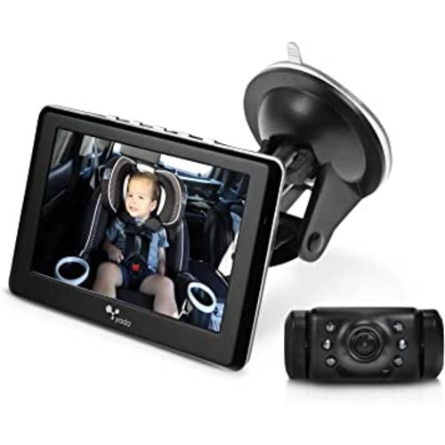 Yada | Car Portable Baby Monitor with Night Vision Cam, Wireless Transmission, Universally Compatible, 4.3” Digital Display, Mounts onto Headrest and/or Windshield