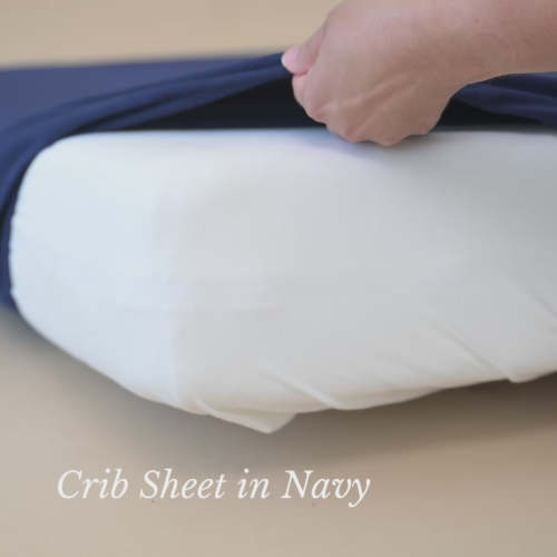 Bamboo Crib Sheet in Navy | Crib Bedding | Kyte Baby
