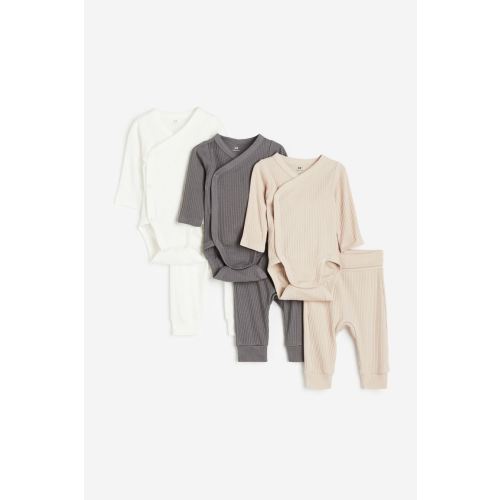 6-piece Ribbed Cotton Set