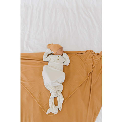 camel ribbed stretchy swaddle