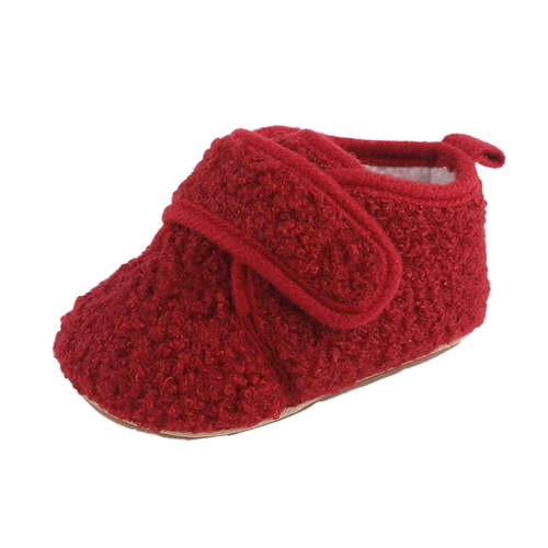TAIAOJING Baby Girls Boys Booties Soft Non- Sole Winter Warm Cozy Toddler First Crib Shoes Soft Footwear 6-12 Months