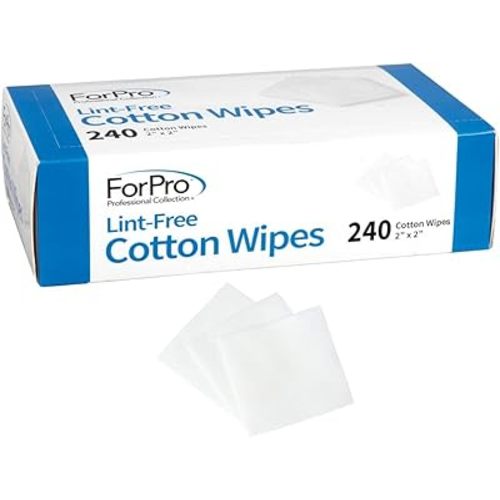 ForPro Professional Collection Lint-Free Cotton Wipes, 100% Pure Cotton Gauze, 2" x 2", White, 240-Count