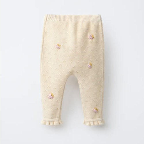 OPENWORK AND BOBBLE PANTS - Ecru | ZARA United States