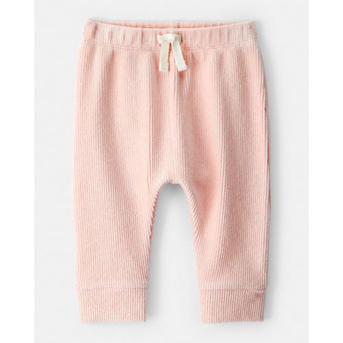 Baby Girl Ribbed Velour Pant - Pink | Carter's