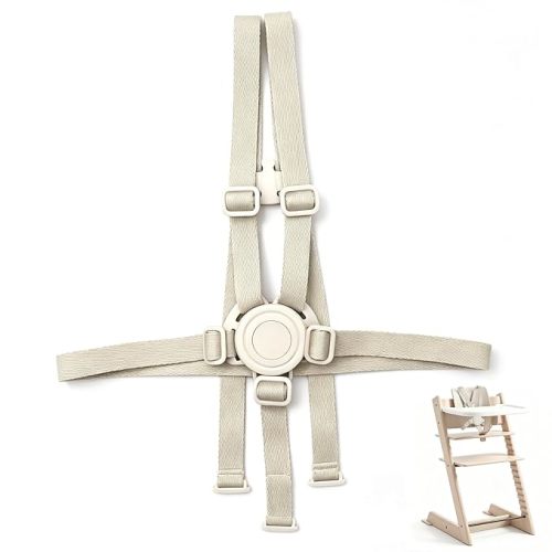 Harness Compatible with Stokke Tripp Trapp, Sturdy Buckles, 1 Pack, White