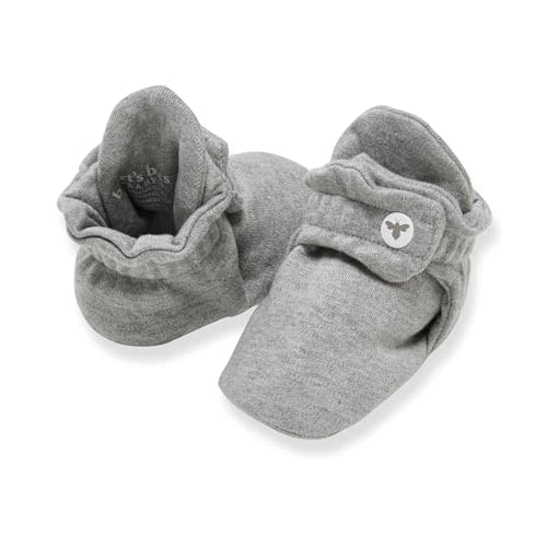 Burt's Bees Baby Unisex Booties Organic Cotton Newborn Essentials Shoes for Infants