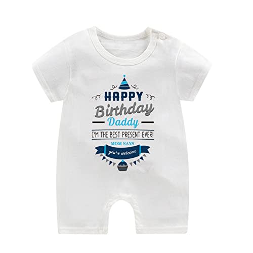 JYHOPE Funny Letter Print Rompers Newborn Infant Baby Snapsuit