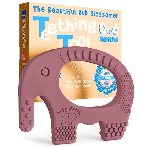 Baby Teething Toys 5X Pain Relief Zero Delay 0-6 Months Plum