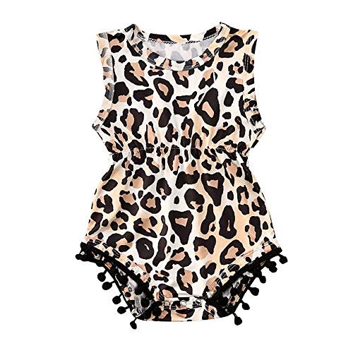 Infant Baby Girls Clothes Summer Floral Tassel Romper Bodysuit Sleeveless Jumpsuit Outfits with Headband