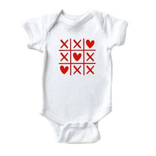 Tic Tac Heart Baby Bodysuit